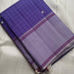 Lavender handwoven pure silk KanchiPattu saree, full overview