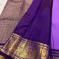 Lavender and deep-violet classic Kanchipuram silk colour combination