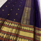 Lavender Kancheepuram Korvai pure silk saree close-up
