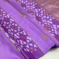 Silk thread hexagonal butta detail on lavender pure silk Kancheepuram saree body — Idam Living