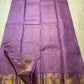 Close-up of kamalam butta in gold zari on lavender mauve Kanjeevaram silk saree — Idam Living