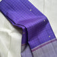 Petite silk thread butta close-up on lavender KanchiPattu saree body