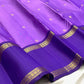 Lavender Purple Pure Silk Kanchi Pattu Rettapet Saree - body detail