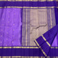 Lavender Purple Pure Silk Kanchi Pattu Rettapet Saree - Rettapet weave close-up