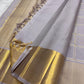 Lavender smoke grey Kanchipattu silk saree rich bavanji border