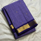 Lavender Violet Handwoven Pure Silk Kanchipuram Korvai Saree with Petite Zari Border