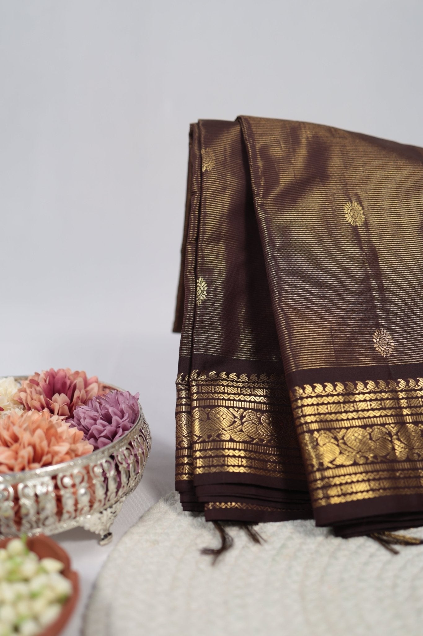 Lightweight Kanchipuram silk sarees collection — budget-friendly, Silk Mark certified — Idam Living