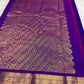 Deep violet lightweight silk saree with handcrafted mayil chakram motifs