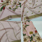 Pure Mysore Silk Crepe Saree Pastel Floral Prints with Zari Border