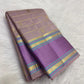 Gold zari kattam checks on dusty-lilac pure silk Kanjivaram saree