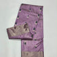 Lilac handloom Chanderi saree handwoven in Madhya Pradesh, India