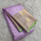 Lilac Mist and Pista Green Pure Silk Kancheepuram Zari Kattam saree by Idam Living