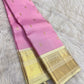 Kamalam butta detail on pastel pink Pure Silk saree