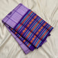 Full view of a lilac handwoven Pure Silk Kanjivaram Pattupet saree.