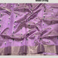Lilac Tissue Pattu Silk handwoven Chanderi saree draped, showing floral buttas across the body