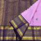 Navy-purple multi-band gold-pink zari pallu detail