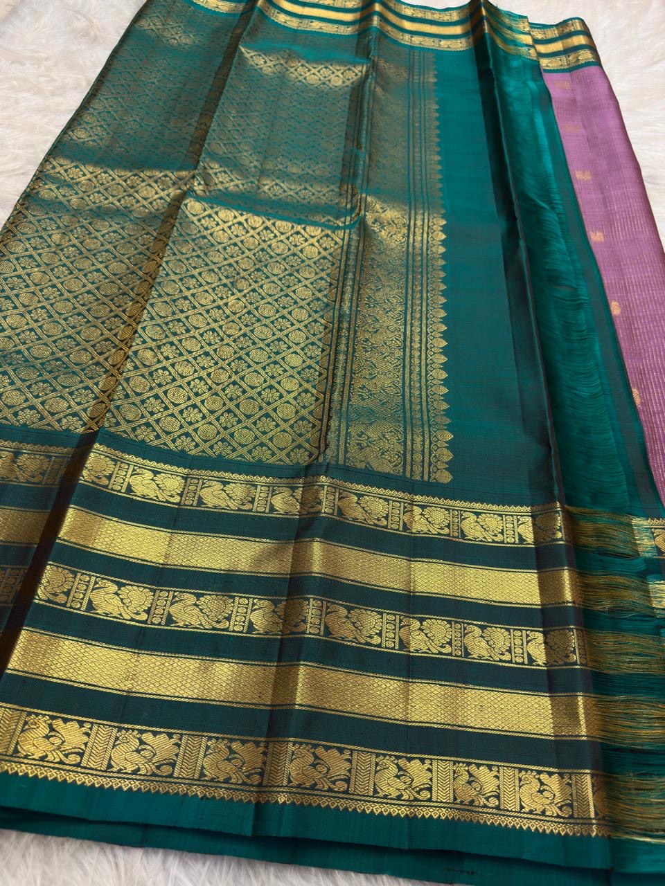 Idam Living handwoven Varisaipet Kanjipuram silk sarees with oosivaanam zari, grouped view