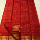 Royal maroon Kancheepuram silk saree with richly woven maanga seer pallu detail