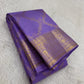 Kathiripoo Purple Floral Trellis pure silk Kanchipuram saree, border zari, showing soft flower-purple, lilac and lavender with warm golden zari