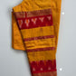 Traditional yellow Indian blouse with handwoven silk cotton and artisanal detailing