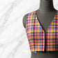 Custom Made Multicolor Checks pure Handwoven  cotton Blouse (Made to Measure)