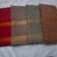 Madurai Sungudi wax-resist cotton saree with self rettapet border — breathable handloom cotton