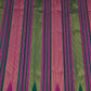 Magenta and Dark Green Handwoven Pure Silk Kanchi Pattu Saree with Gold Zari Stripe Border