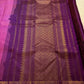 Full magenta Kanchi Pattu Korvai saree folded view