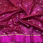 Magenta Handwoven Pattu Silk Chanderi Saree with Gold Butti and Brocaded Pallu