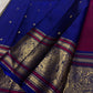 Magenta pink Kanchipattu saree with sorgavaasal mayil peacock motif detail