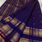 Deep Purple and Magenta Handwoven Pure Silk KanchiPattu Saree with Rettapet Yaanai Chakram Butta and Annam Pallu Border