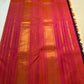 Magenta Violet Handwoven Pure Silk Kanjeevaram Saree with Malli Moggu Buttas and Coral Orange Pallu