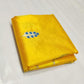 Manjal yellow handwoven Pure Silk Chanderi saree with blue floral buttas