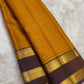 Marigold Orange pure silk Kancheepuram saree — marigold orange