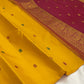 Marigold Handwoven Pure Silk Kanchipuram Saree with Multicolour Silk Thread Butta