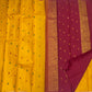 Marigold Handwoven Pure Silk Kanchipuram Saree with Multicolour Silk Thread Butta