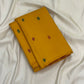 Marigold Handwoven Pure Silk Kanchipuram Saree with Multicolour Silk Thread Butta
