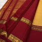 Marigold Handwoven Pure Silk Kancheepuram Saree with Ganga Jamuna Zari Kattam Rettapet Border