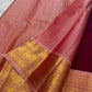 Deep raspberry maroon KanchiPattu saree with peacock gold zari border