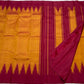 Kanjeevaram silk saree in maroon with mustard border Thazhampoo Reku weave pallu detail