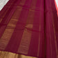 maroon pallu close view showing gold zari detailing on pure kanchipuram silk saree shipped from New Jersey USA