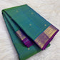 Mayil Kazhuthu Pure Silk Kanchipuram Zari Kattam saree with Violet Pettu