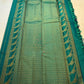 Mayil Kazhuthu blue-green pure silk Kanchipuram Vairaoosi saree with fine antique-gold zari lines.