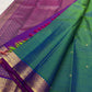 Mayil Kazhuthu Zari Kattam Kanchipuram saree with Deep Violet border