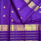 Mayil and Yazhi procession pallu on Royal Purple Kancheepuram silk saree - Idam Living