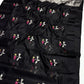 Midnight-black Chanderi Pattu Silk with petite floral details