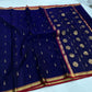 Lightweight Chanderi pattu silk saree with zari buttas and festive drape