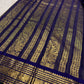 Navy Lightweight Kanjeevaram saree with gold buttas