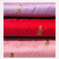 Minakari parrot motif woven in gold on red Pattu Silk Chanderi