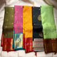 Mint Green KanchiPattu silk saree pure silk and Silk Mark certified detail, handwoven in Kunnam village